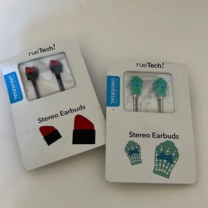 rueTech Stereo Earbuds BNWT